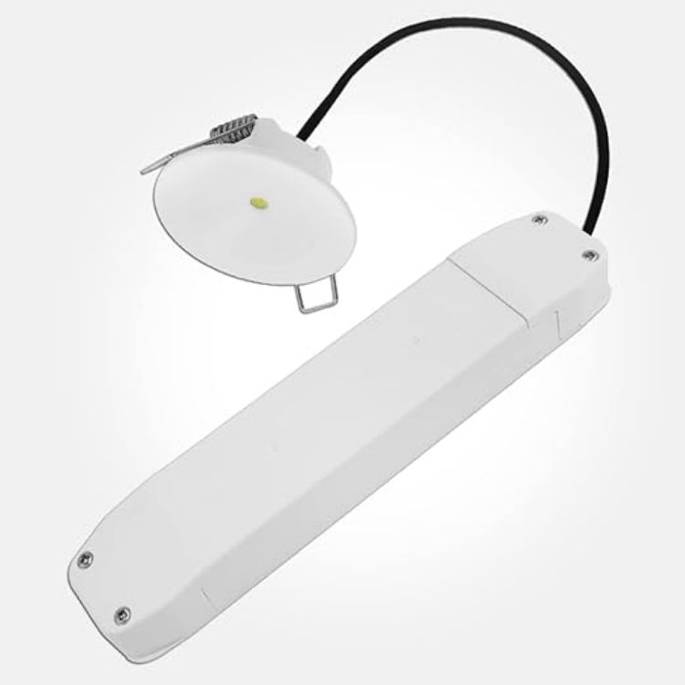 Picture of  LED Emergency Downlight Recessed Ceiling Light 2W Non Maintained LiFePO4 3 Hour Battery Pack with 3 X Bezels Included [Energy Class A+++]