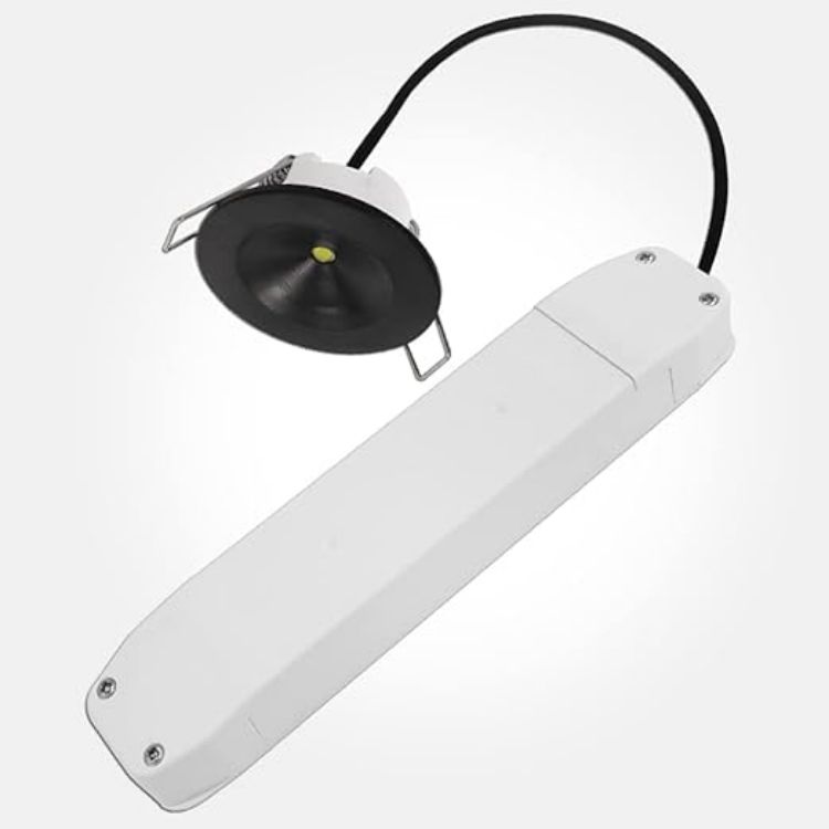Picture of  LED Emergency Downlight Recessed Ceiling Light 2W Non Maintained LiFePO4 3 Hour Battery Pack with 3 X Bezels Included [Energy Class A+++]