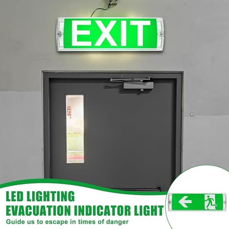 Picture of Emergency LED Exit Sign Bulkhead: Emergency LED Fire Exit Light IP65 5W Emerge Bulkhead Light with Legends  Outdoor Maintained & Non-Maintained