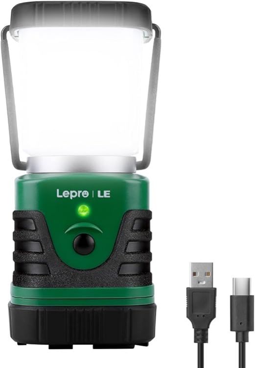 Picture of LE Camping Light Rechargeable 1000 Lumen Camping Lantern Dimmable 4 Modes Camping Tent Lights with 4400mAh Power Bank Camping Accessories  Rechargeable Lantern for Outdoors Power Cuts and More [Energy Class A+]