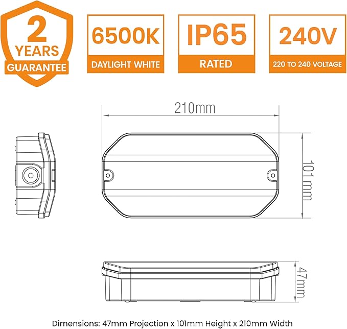 Sight ECO Outdoor Emergency Bulkhead IP65 LED Exit Light