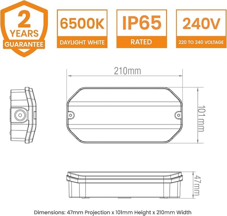 Picture of Sight ECO Outdoor Lights - Outdoor Emergency Maintained & Emergency Non-Maintained Bulkhead - LED Bulkhead with Emergency Exit Sign - IP65 Weatherproof Bulkhead Lights