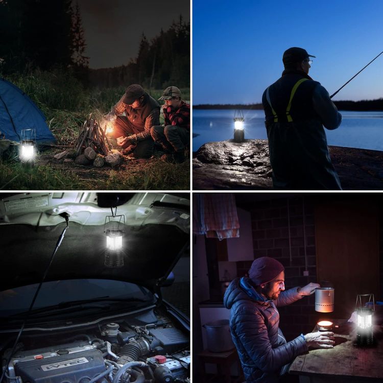 Picture of 4 Pack Collapsible Camping Lantern Battery Powered LED Light