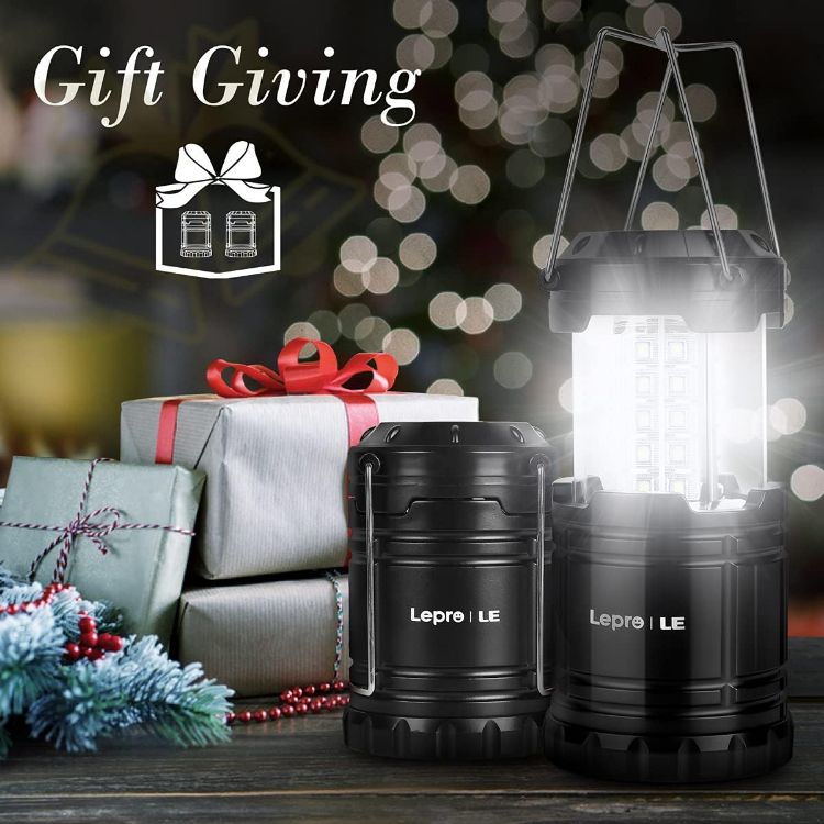 Picture of 2 Pack Collapsible Camping Lantern Battery Powered LED Light