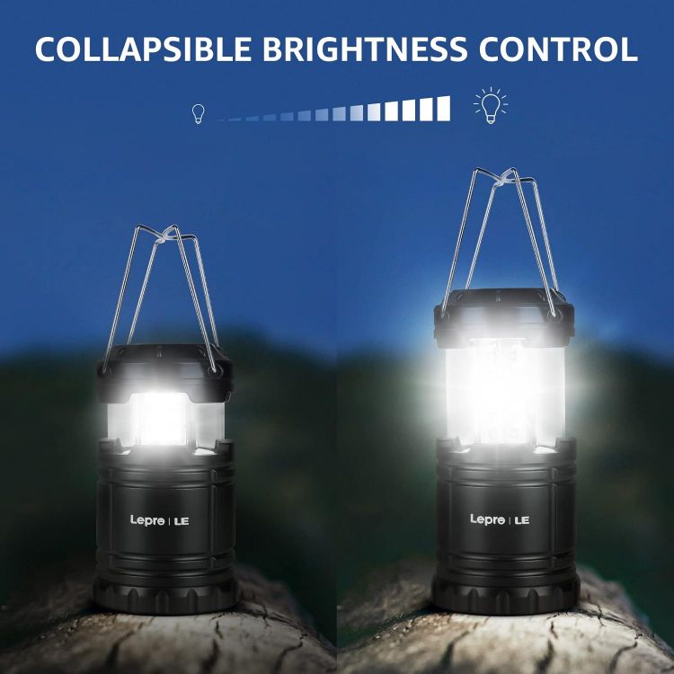Picture of 2 Pack Collapsible Camping Lantern Battery Powered LED Light
