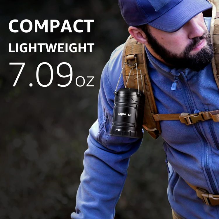 Picture of 2 Pack Collapsible Camping Lantern Battery Powered LED Light