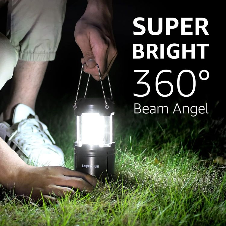 Picture of 2 Pack Collapsible Camping Lantern Battery Powered LED Light