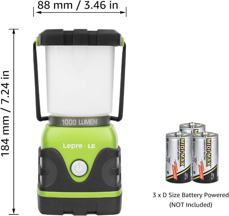 Picture of LE 1000 Lumen Camping Lantern Battery Powered Emergency Light