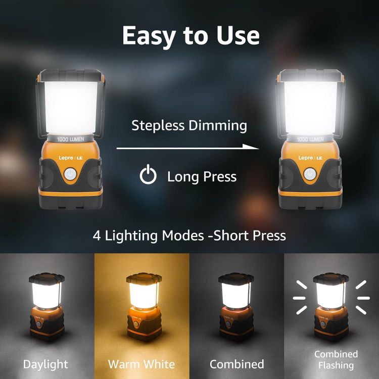 Picture of LE 1000 Lumen Camping Lantern Battery Powered LED Light