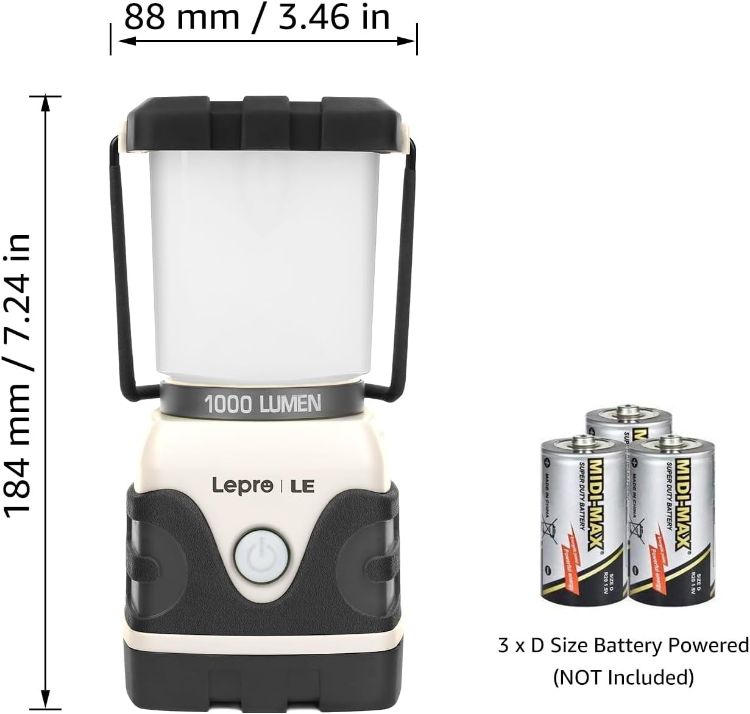 Picture of LE 1000 Lumen Camping Lantern Battery Powered Light