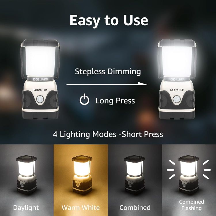 Picture of LE 1000 Lumen Camping Lantern Battery Powered Light