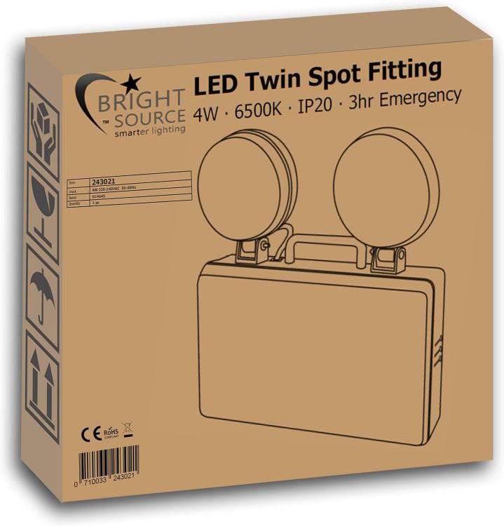 Picture of Bright Source LED Twin Spot Emergency Light 4W 400lm
