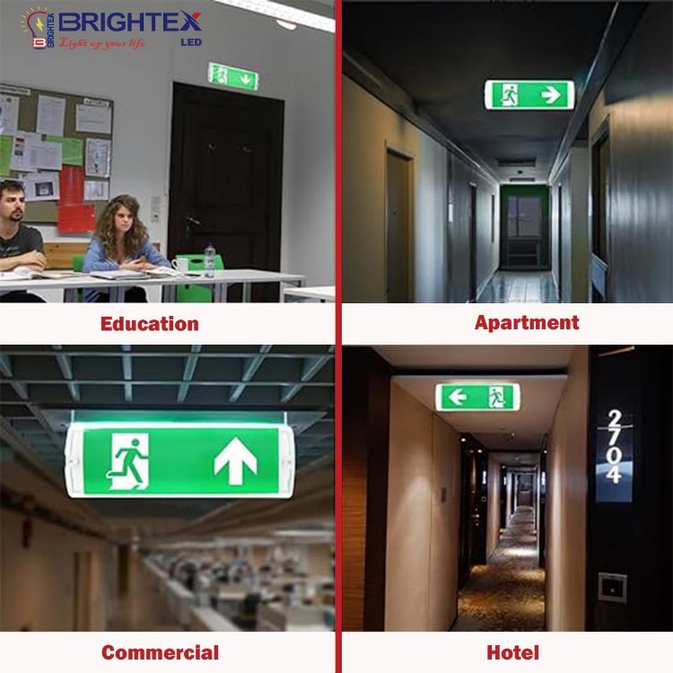 Picture of Pack of 5 IP65 LED Emergency Exit Light Bulkhead 5W Brightex