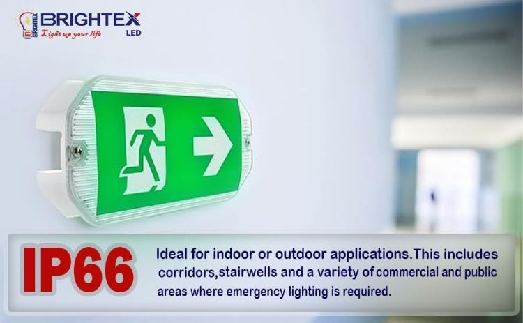 Picture of Pack of 5 IP65 LED Emergency Exit Light Bulkhead 5W Brightex