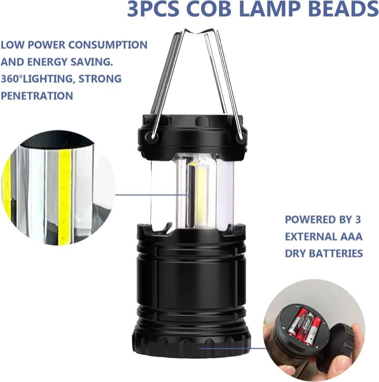 Picture of 2 Pack Portable LED Camping Lantern Waterproof Tent Light