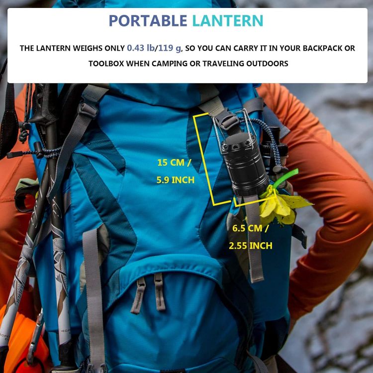 Picture of 2 Pack Portable LED Camping Lantern Waterproof Tent Light