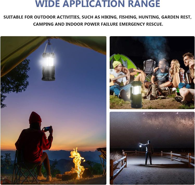 Picture of 2 Pack Portable LED Camping Lantern Waterproof Tent Light