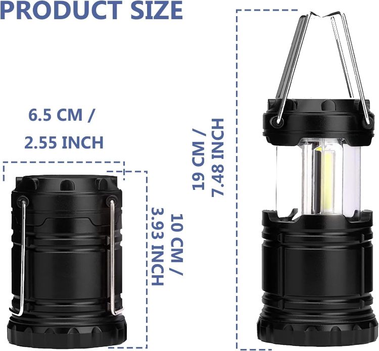 Picture of 2 Pack Portable LED Camping Lantern Waterproof Tent Light