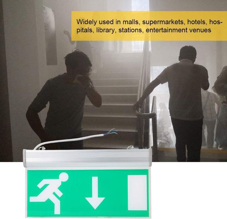 Picture of Acrylic LED Emergency Exit Lighting Sign Safety Indicator