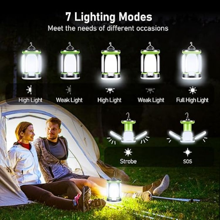 Picture of 2000LM Rechargeable Camping Lantern 7 Mode LED Tent Light