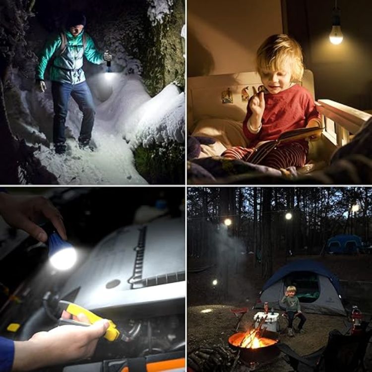 Picture of Camping Lights Battery Powered Tent Lights Pack of 4 with Warm White & Daylight Modes AAA Batteries Included