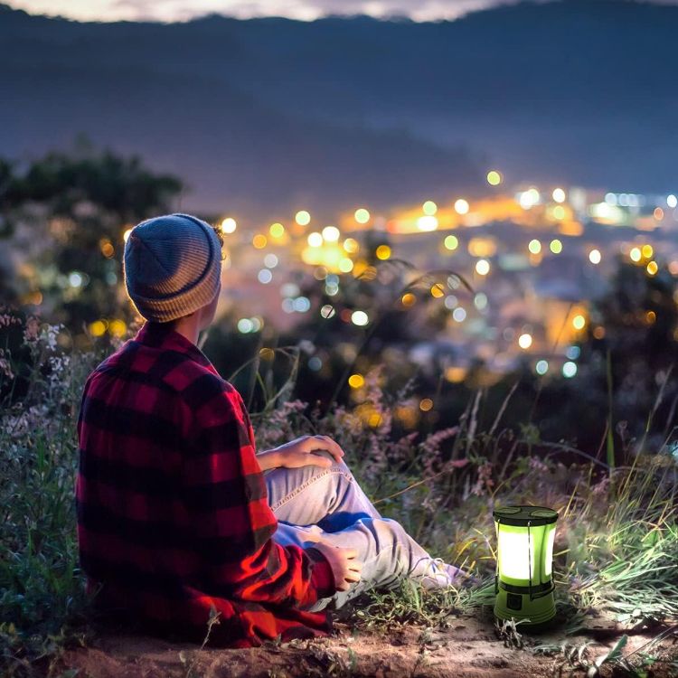 Picture of 3 in 1 Camping Lantern with 2 Detachable Torches  600 Lumen  Camping Light Rechargeable or Battery Powere  Outdoor Camping Accessories for Tent  Caravan  Emergency Fishing, Power Cuts and More