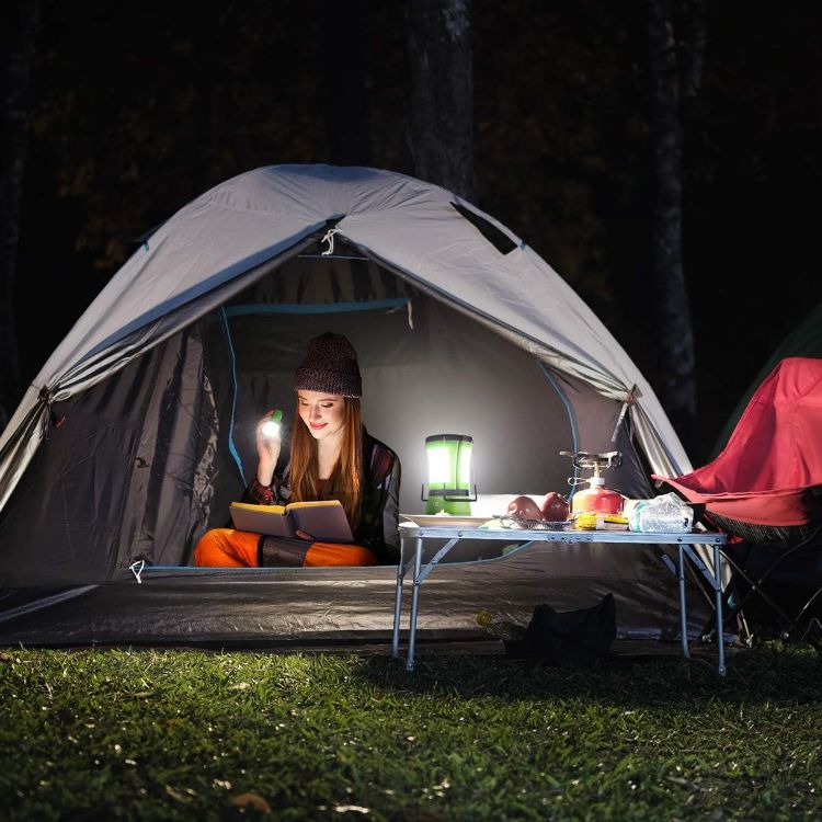 Picture of 3 in 1 Camping Lantern with 2 Detachable Torches  600 Lumen  Camping Light Rechargeable or Battery Powere  Outdoor Camping Accessories for Tent  Caravan  Emergency Fishing, Power Cuts and More