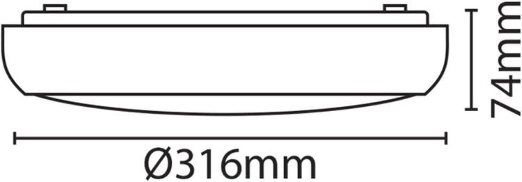 Picture of 16W LED Bulkhead Light IP65 Emergency Microwave Sensor
