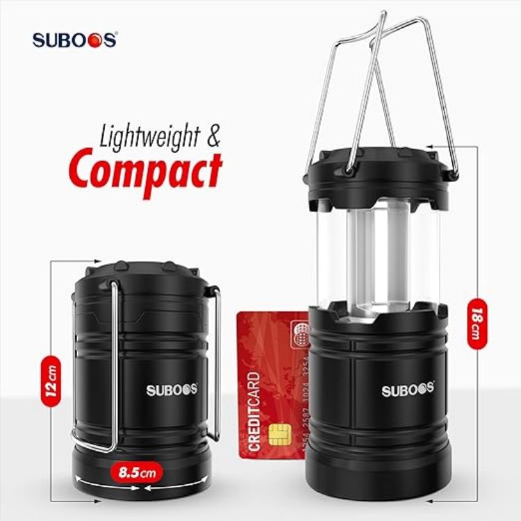 Picture of Camping Lanterns Battery Operated [2 Pack] - 2X Brighter LED Camping Light Lamp with Magnetic Base and Foldable Hook for Hanging Portable for Hurricane Emergency  Home Shed and More [Energy Class A+++]