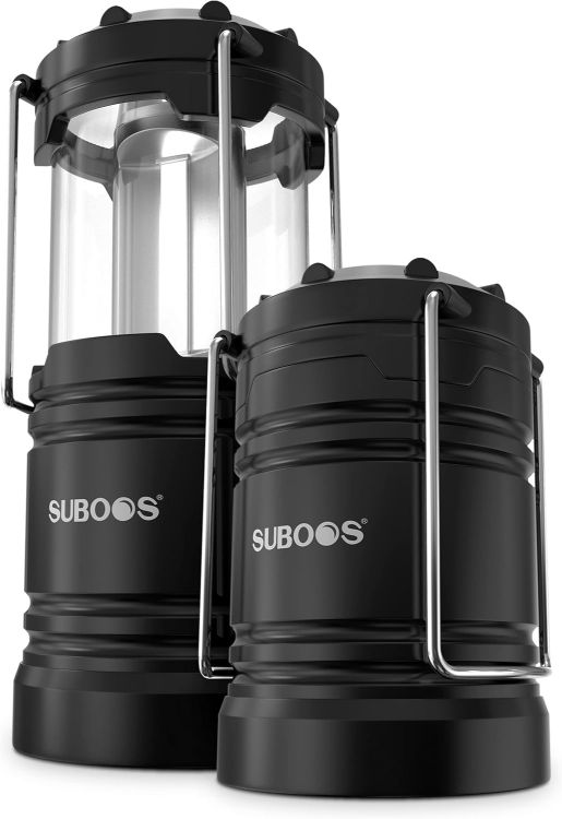Picture of Camping Lanterns Battery Operated [2 Pack] - 2X Brighter LED Camping Light Lamp with Magnetic Base and Foldable Hook for Hanging Portable for Hurricane Emergency  Home Shed and More [Energy Class A+++]