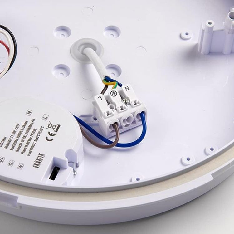Picture of 18W LED Microwave Sensor Bulkhead Light IP65 White