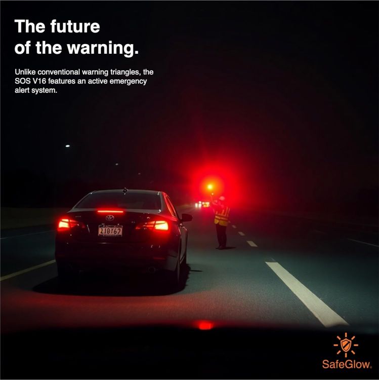 Picture of V16 Emergency Warning Light IDIADA Approved Car Breakdown Beacon