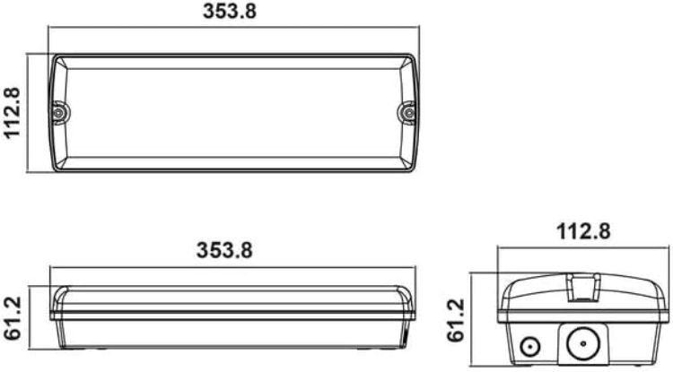 Picture of LED Emergency Bulkhead 1W IP65 Exit Sign Light 3 Hour Backup