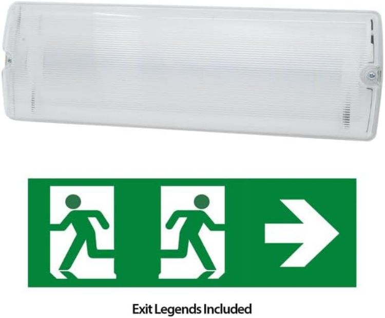 Picture of LED Emergency Bulkhead 1W IP65 Exit Sign Light 3 Hour Backup