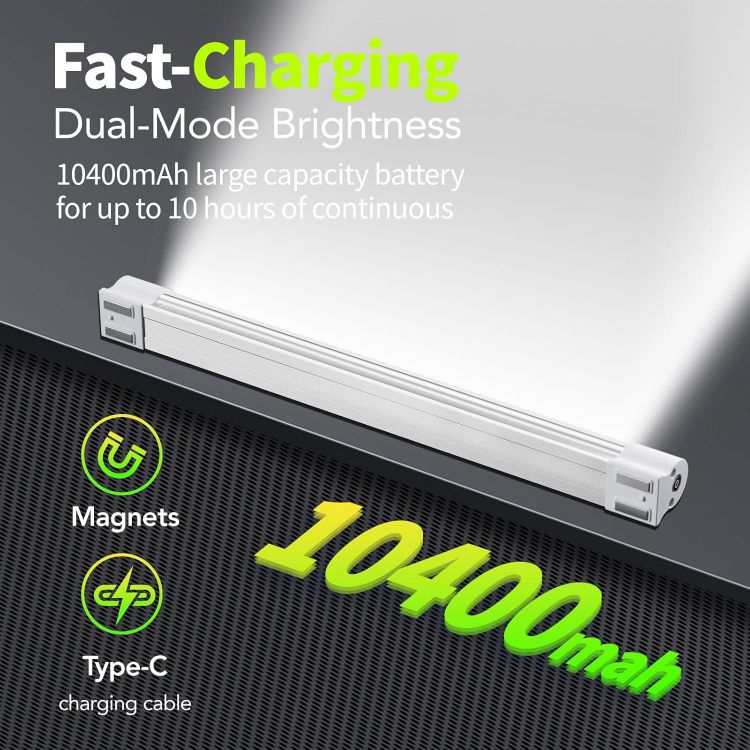 Picture of 6000 Lumen Rechargeable Magnetic LED Tube Work Light Camping Lantern