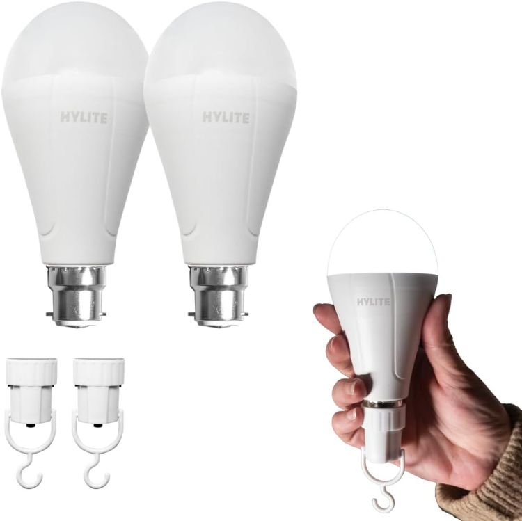 Picture of Rechargeable Emergency LED Bulb B22 9W Backup Light 2 Pack 880LM