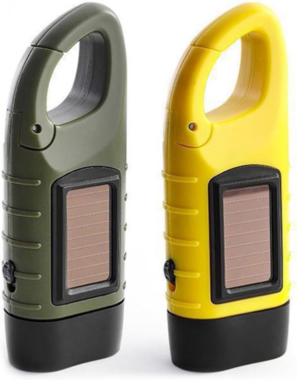 Picture of 2 Pack Solar & Hand Crank LED Torch Emergency Survival Light for Camping