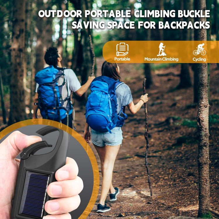 Picture of 2 Pack Wind Up LED Torch Solar & Hand Crank Emergency Light for Camping
