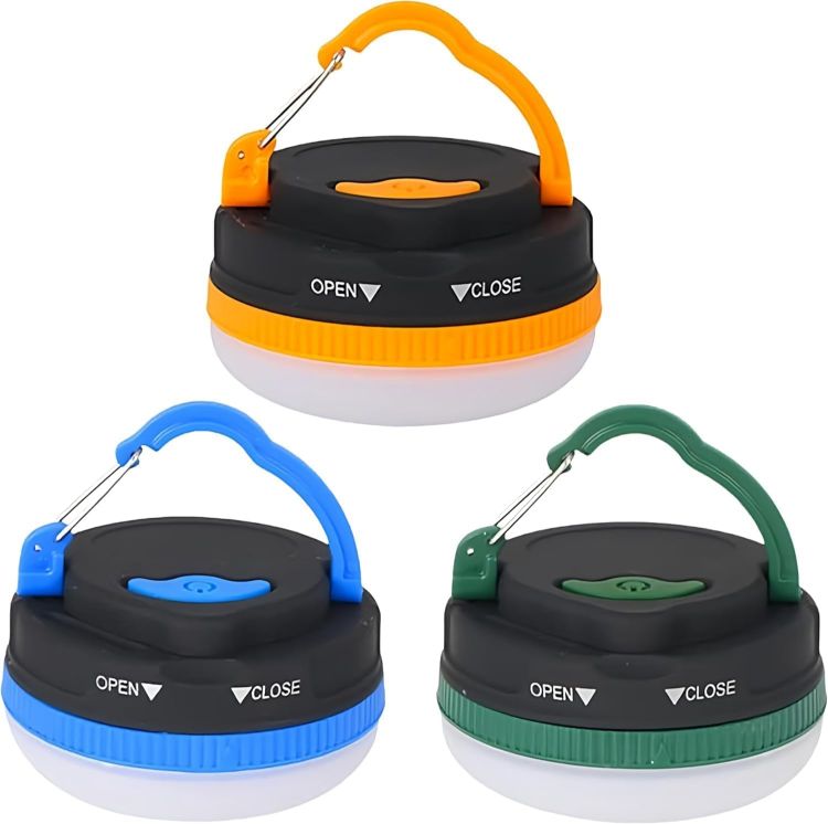 Picture of LED Camping Lantern 3 Pack Waterproof Portable Tent Light Magnetic Base