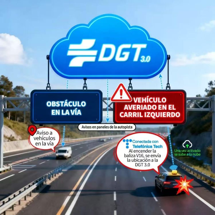 Picture of V16 DGT Approved Emergency Beacon with Geolocation IoT 360° Warning Light