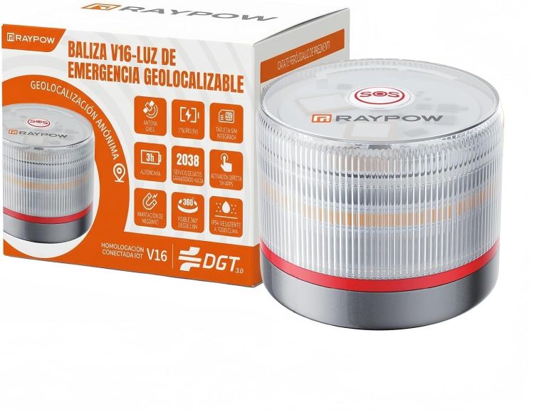 Picture of V16 DGT Approved Emergency Beacon with Geolocation IoT 360° Warning Light