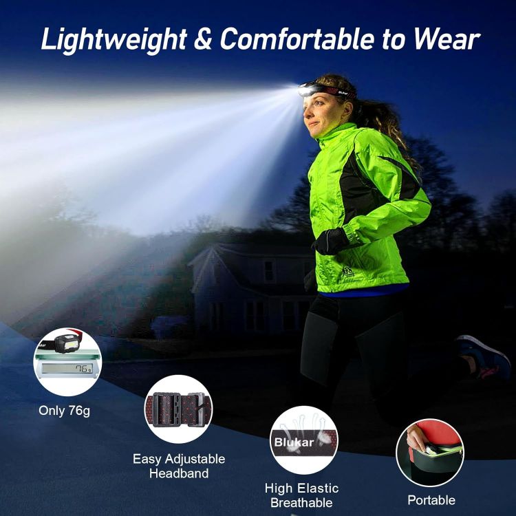 Picture of Rechargeable LED Head Torch 2000L Super Bright Sensor Headlamp IPX5