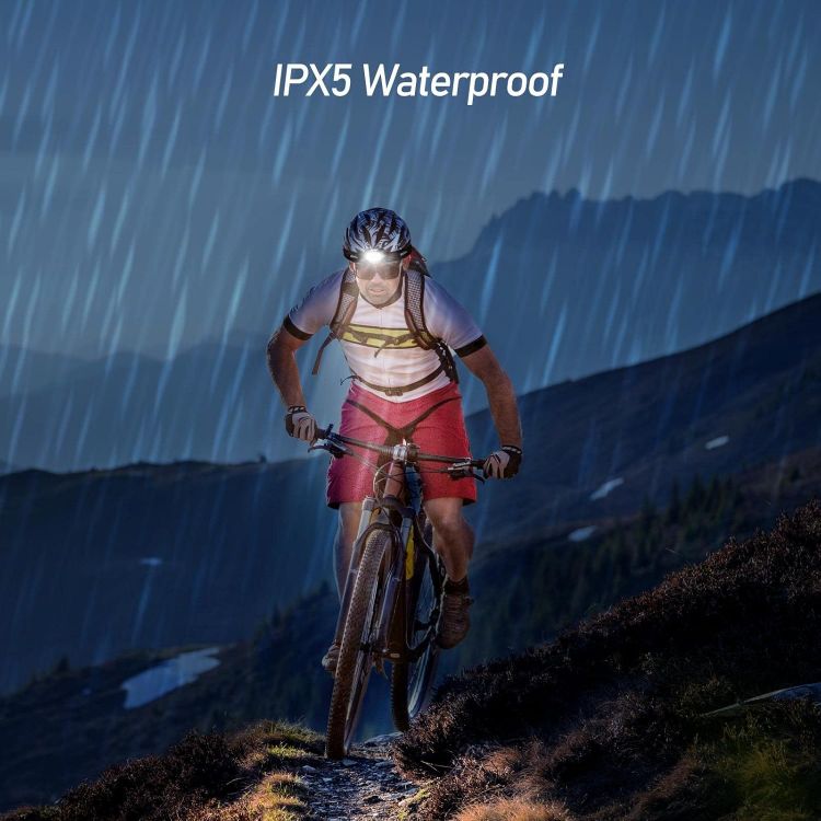 Picture of Rechargeable LED Head Torch 2 Pack 2000L Sensor Control Waterproof Headlamp