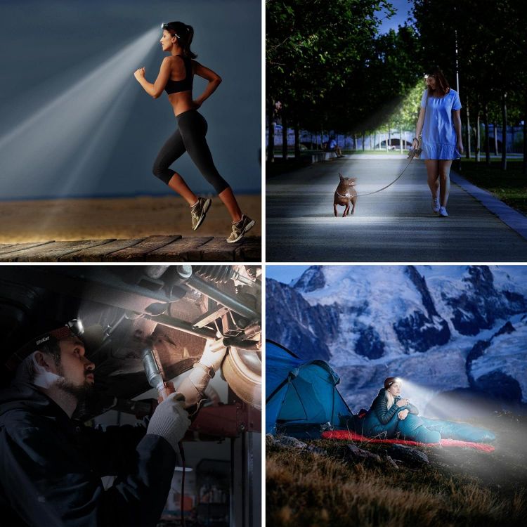 Picture of Rechargeable LED Head Torch 2 Pack 2000L Sensor Control Waterproof Headlamp