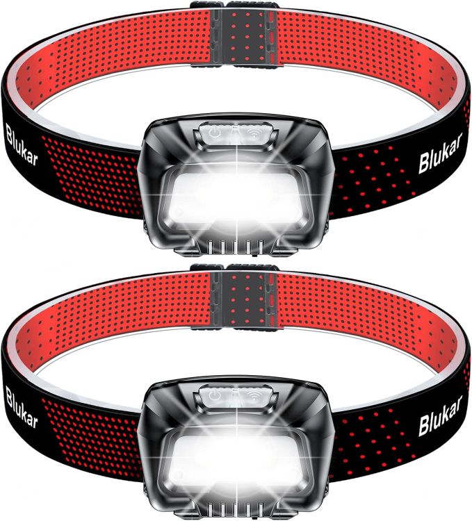 Picture of Rechargeable LED Head Torch 2 Pack 2000L Sensor Control Waterproof Headlamp