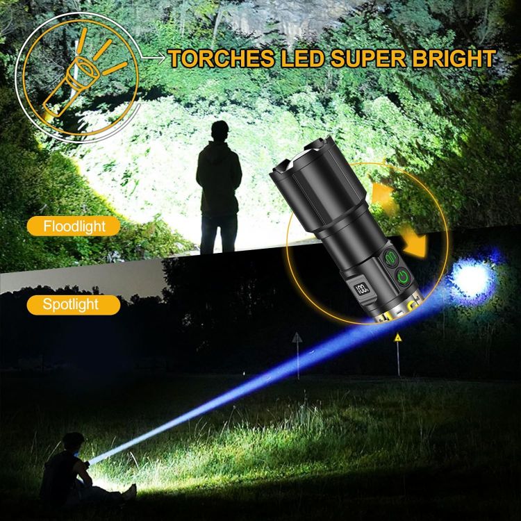Picture of Rechargeable LED Camping Torch 2-in-1 1000000 Lumen Super Bright Torch