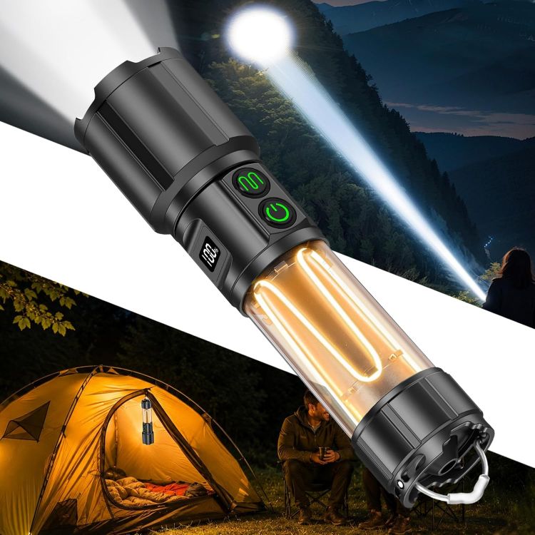 Picture of Rechargeable LED Camping Torch 2-in-1 1000000 Lumen Super Bright Torch