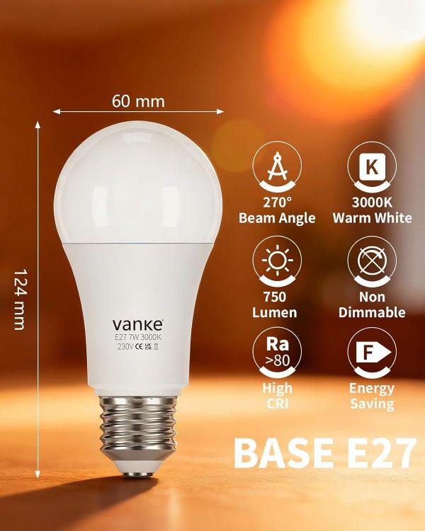 Picture of Rechargeable E27 LED Emergency Bulbs 7W Warm White 2 Pack