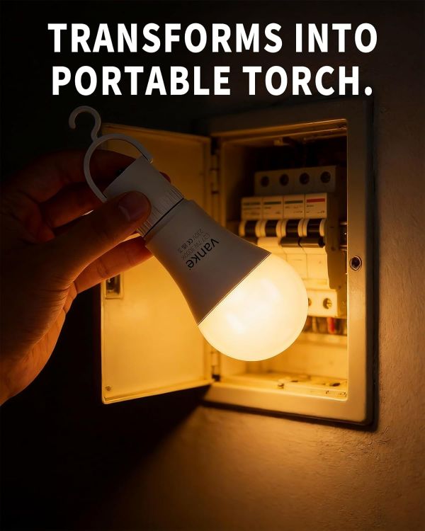 Picture of Rechargeable E27 LED Emergency Bulbs 7W Warm White 2 Pack