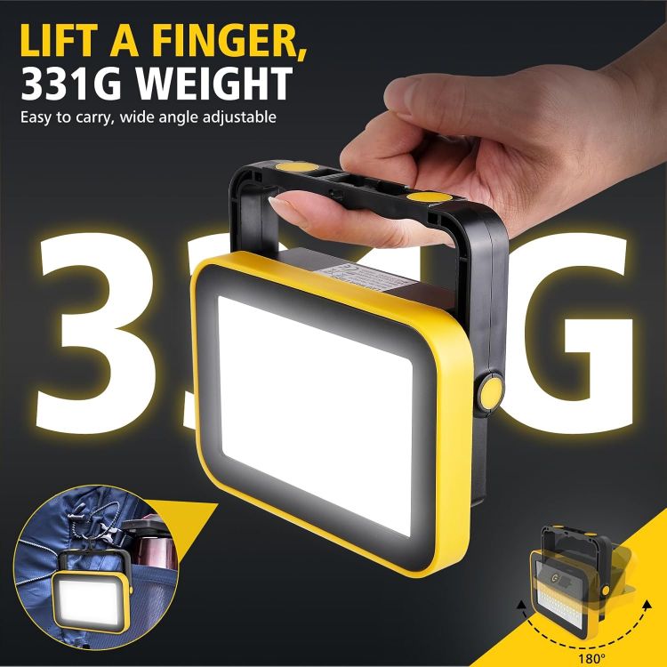 Picture of Rechargeable LED Work Light 2 Pack Portable Floodlight